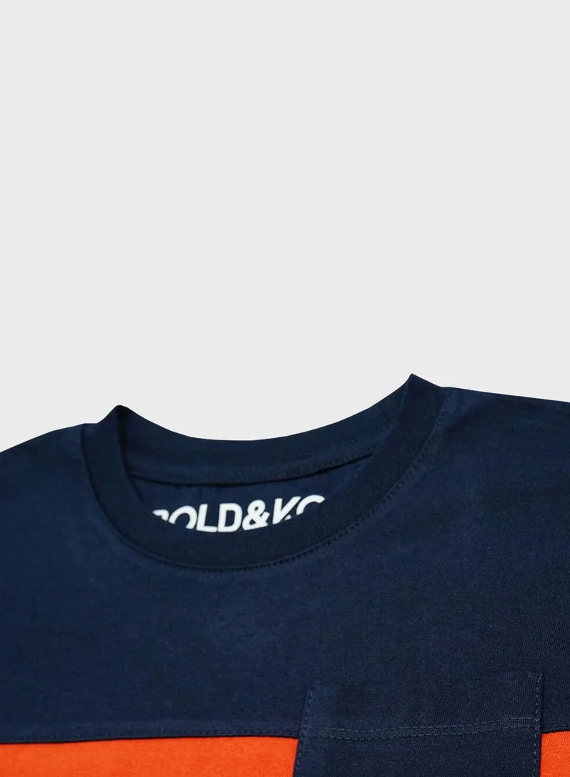 بولد اند كو Kids Color Block T-Shirt