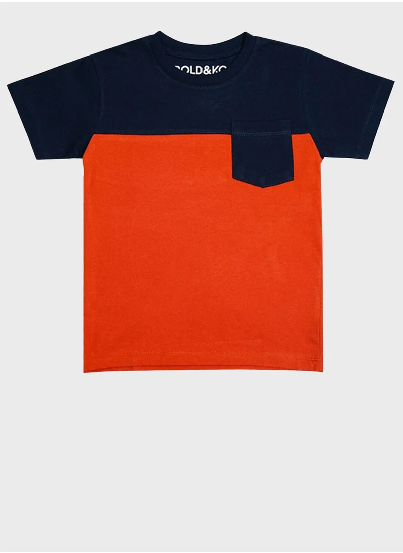 بولد اند كو Kids Color Block T-Shirt