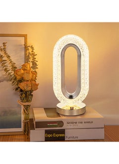 Crystal Table Lamp Rose Diamond Touch Lamp With USB 3 Color Crystal LED Light 3 Light Intensities Tactile Switch