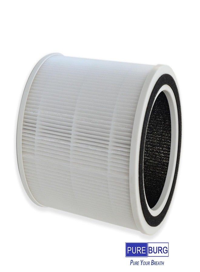 PUREBURG فلتر بديل من بيوربيرغ متوافق مع جهاز تنقية الهواء بوريفورتكس AC400، عبوة من قطعتين، فلتر H13 HEPA كربون نشط، ترشيح ثنائي المراحل ثلاثي المراحل - Image 3