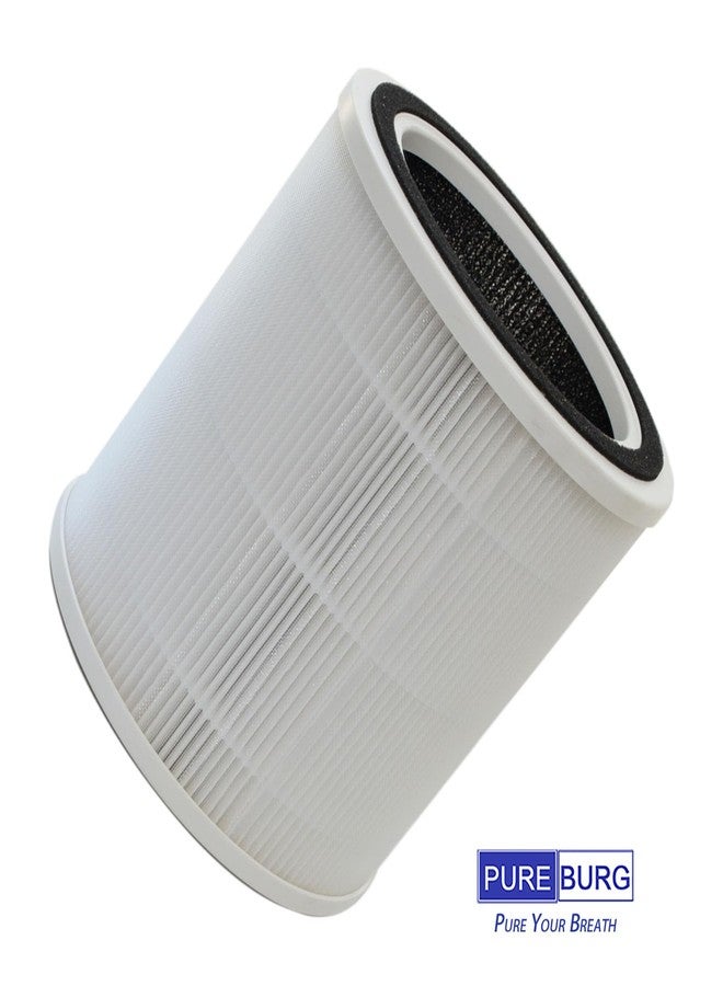 PUREBURG فلتر بديل من بيوربيرغ متوافق مع جهاز تنقية الهواء بوريفورتكس AC400، عبوة من قطعتين، فلتر H13 HEPA كربون نشط، ترشيح ثنائي المراحل ثلاثي المراحل - Image 4