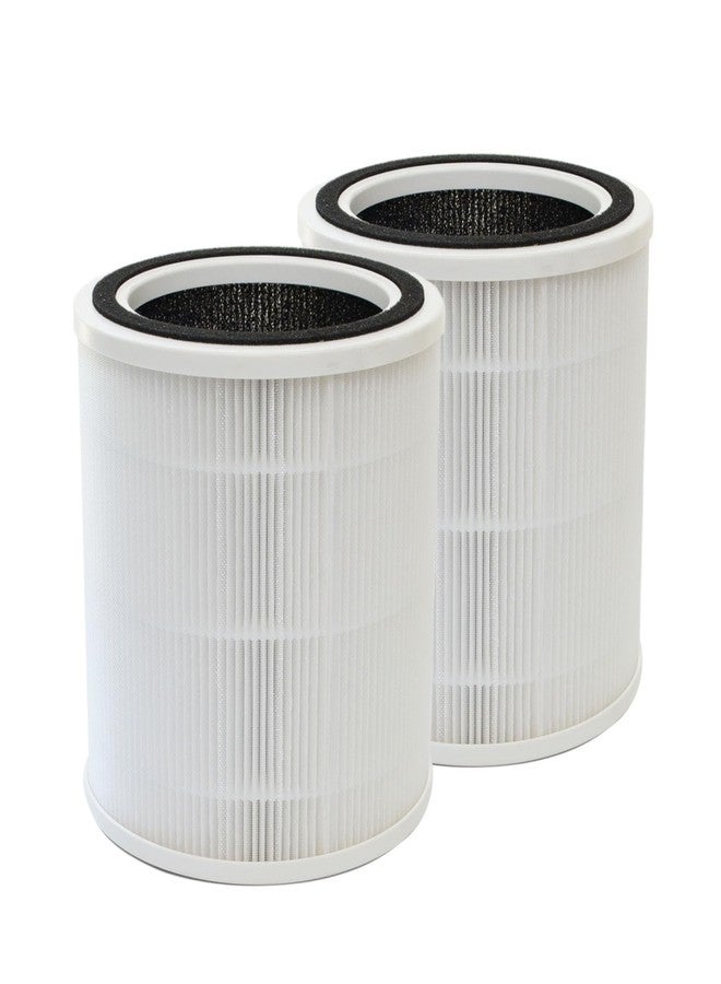 PUREBURG فلتر بديل من بيوربيرغ متوافق مع جهاز تنقية الهواء بوريفورتكس AC400، عبوة من قطعتين، فلتر H13 HEPA كربون نشط، ترشيح ثنائي المراحل ثلاثي المراحل - Image 1