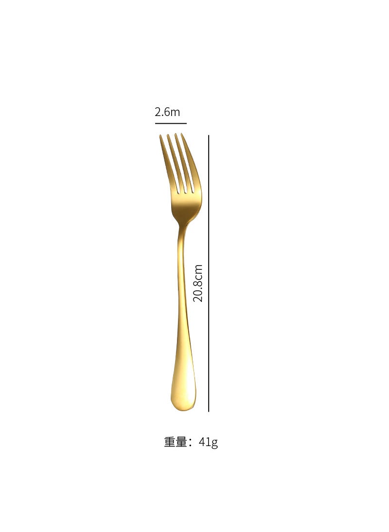 Generic - Stainless Steel Gold Cutlery Set Golden Fork - Image 1