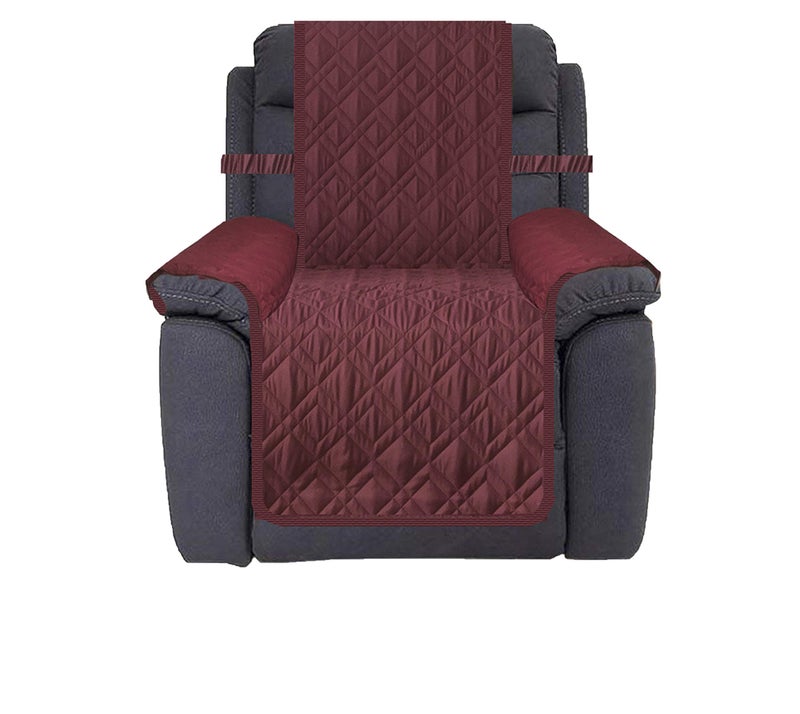 Ameritex Waterproof Nonslip Recliner Cover Stay in Place, Dog Chair Cover Furniture Protector, Ideal Recliner Slipcovers for Pets and Kids (Burgundy, 23") - Image 3