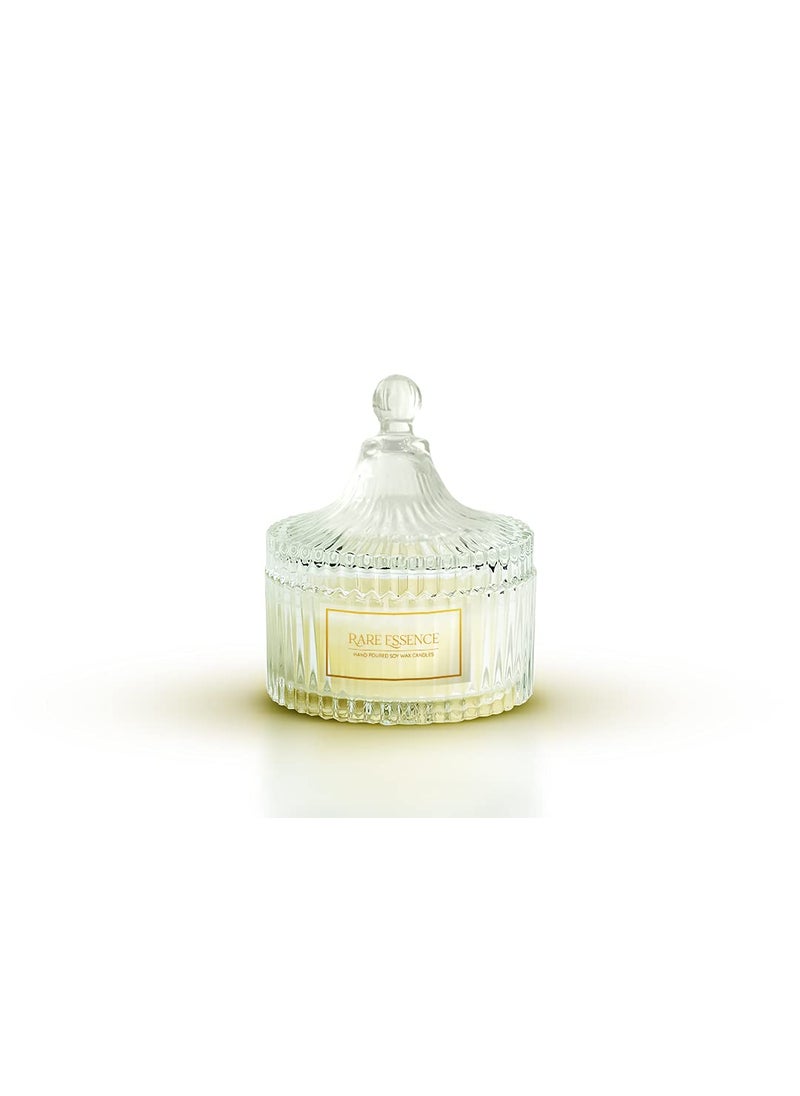 RareEssence RARE ESSENCE New Attractive Designer MultiPurpose Crystal Glass jar with lid Bergamot  - Image 1