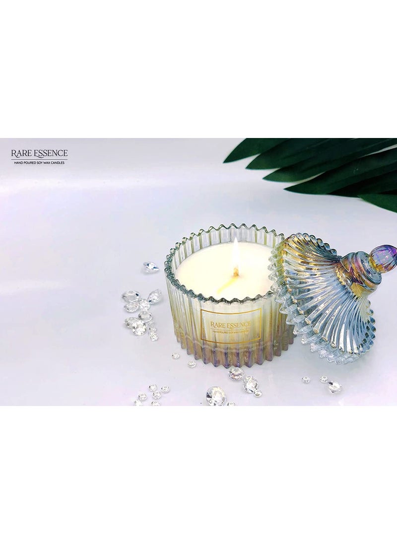 RareEssence RARE ESSENCE New Attractive Designer MultiPurpose Crystal Glass jar with lid Bergamot  - Image 2