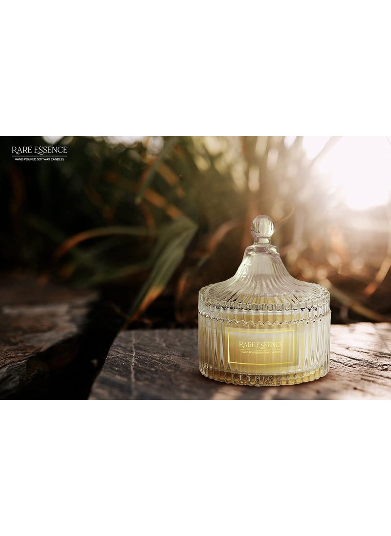 RareEssence RARE ESSENCE New Attractive Designer MultiPurpose Crystal Glass jar with lid Bergamot  - Image 3