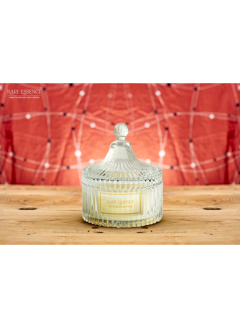 RareEssence RARE ESSENCE New Attractive Designer MultiPurpose Crystal Glass jar with lid Bergamot  - Image 5