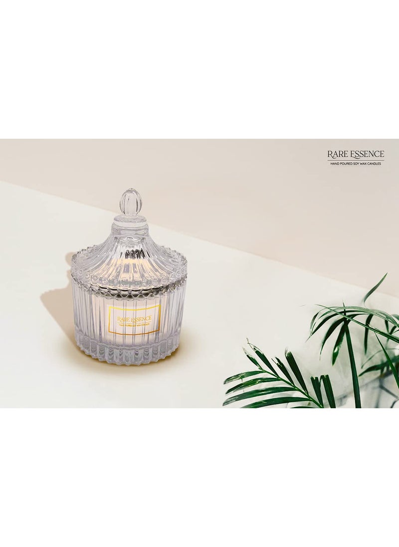 RareEssence RARE ESSENCE New Attractive Designer MultiPurpose Crystal Glass jar with lid Bergamot  - Image 4