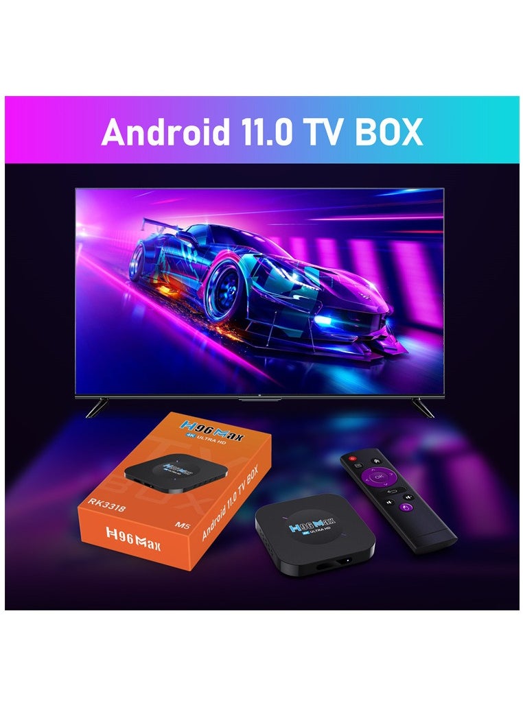 H96 Max - Android 11.0 Smart TV Box with RK3318 Quad-Core Cortex-A53 TV Set Top Box Support 4K 3D - Image 1