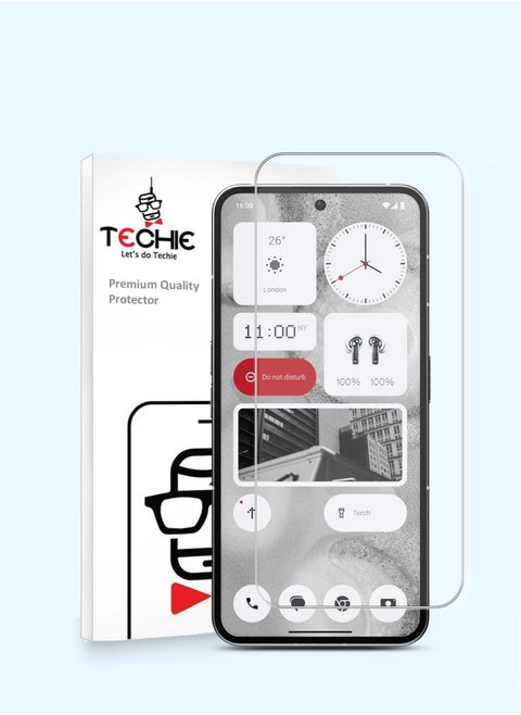 HD Tempered Glass Screen Protector for Nothing Phone 2 - Anti Reflection Anti Bubbles 9H Hardness 0.33 mm Rounded Edges Easy Installation