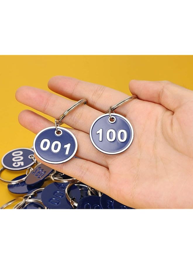 erorex 1 100 Number Colorful Tough Aluminum Metal Numbered Marking Identification Hang Tags Luggage Labels Id Tag With Split Rings For Organized Coded Key Box Cabinet System Identifier Navy Blue  - Image 5