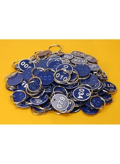 erorex 1 100 Number Colorful Tough Aluminum Metal Numbered Marking Identification Hang Tags Luggage Labels Id Tag With Split Rings For Organized Coded Key Box Cabinet System Identifier Navy Blue  - Image 3