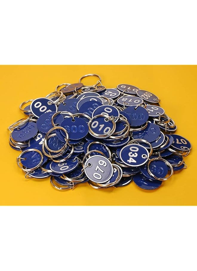 erorex 1 100 Number Colorful Tough Aluminum Metal Numbered Marking Identification Hang Tags Luggage Labels Id Tag With Split Rings For Organized Coded Key Box Cabinet System Identifier Navy Blue  - Image 3