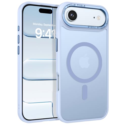 YINLAI for iPhone Air Case 6.5-inch,Magnetic Compatible with MagSafe, Slim Matte Anti-Fingerprint, Shockproof Full Body Military Grade Protection for iPhone Air Cover, Light Blue - Image 1