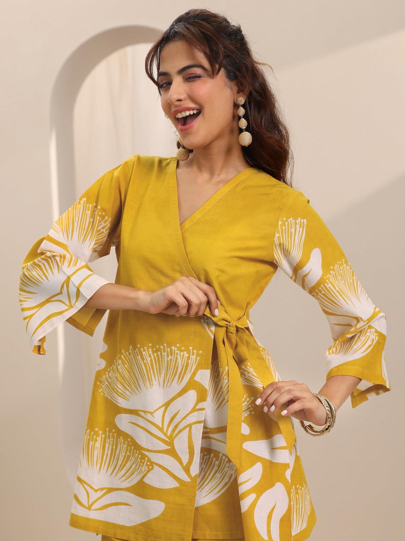 Libas Yellow Printed Cotton Co (Ords Co (ords set for Women (400633HL) - Image 5