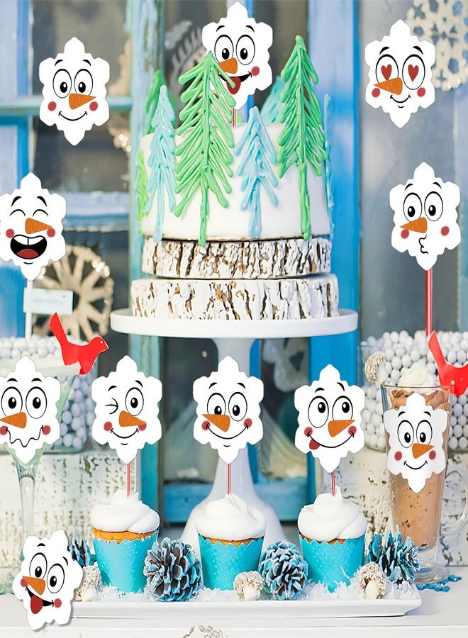 JULMELON Christmas Stickers, 700Pcs Snowflake Snowman 1.5 Inch Winter Face Labels for Kids Xmas Party Favors and Holiday Decorations - Image 3