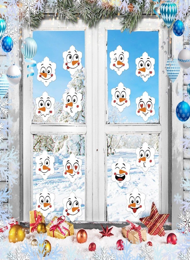 JULMELON Christmas Stickers, 700Pcs Snowflake Snowman 1.5 Inch Winter Face Labels for Kids Xmas Party Favors and Holiday Decorations - Image 4
