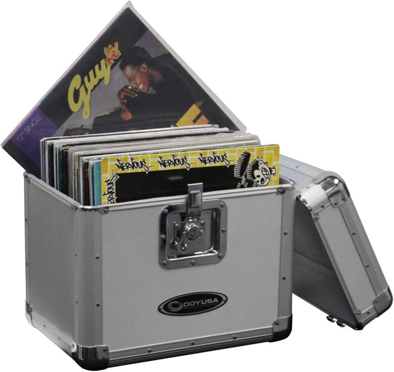 Odyssey KROM Series Silver Record/Utility Case for 70 12" Vinyl Records & LPs - Image 1