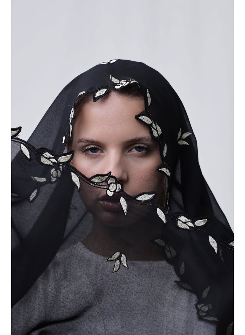 Ophelia Embroidery Hijab – Elegant Embroidered Modest Hijab for Women - Image 4