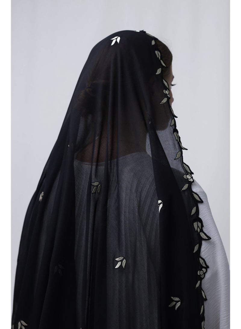 Ophelia Embroidery Hijab – Elegant Embroidered Modest Hijab for Women - Image 5