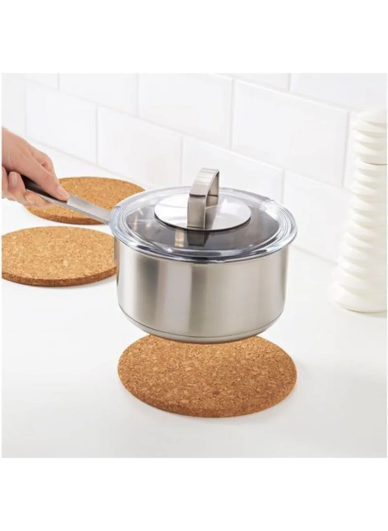 أيكيا 3 Piece Cork Trivet Teapot Pot Base Meridyendukkan Cork Trivet 3 Pieces
