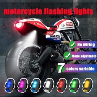 OBEROI'S TRADERS 7 Colors LED With 3 Flashing/Blinking Modes Aircraft Strobe/Helmet Exterior Night Signal Light With USB Rechargeable Cable Kit For Drone Flashing, Bike Bicycle (2 Piece) - Image 2