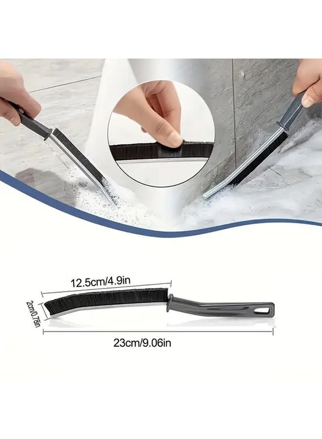 5pcs Black Crevice Cleaning Brush Multi Purpose Narrow Slit Cleaner With Ergonomic Handle - Image 3