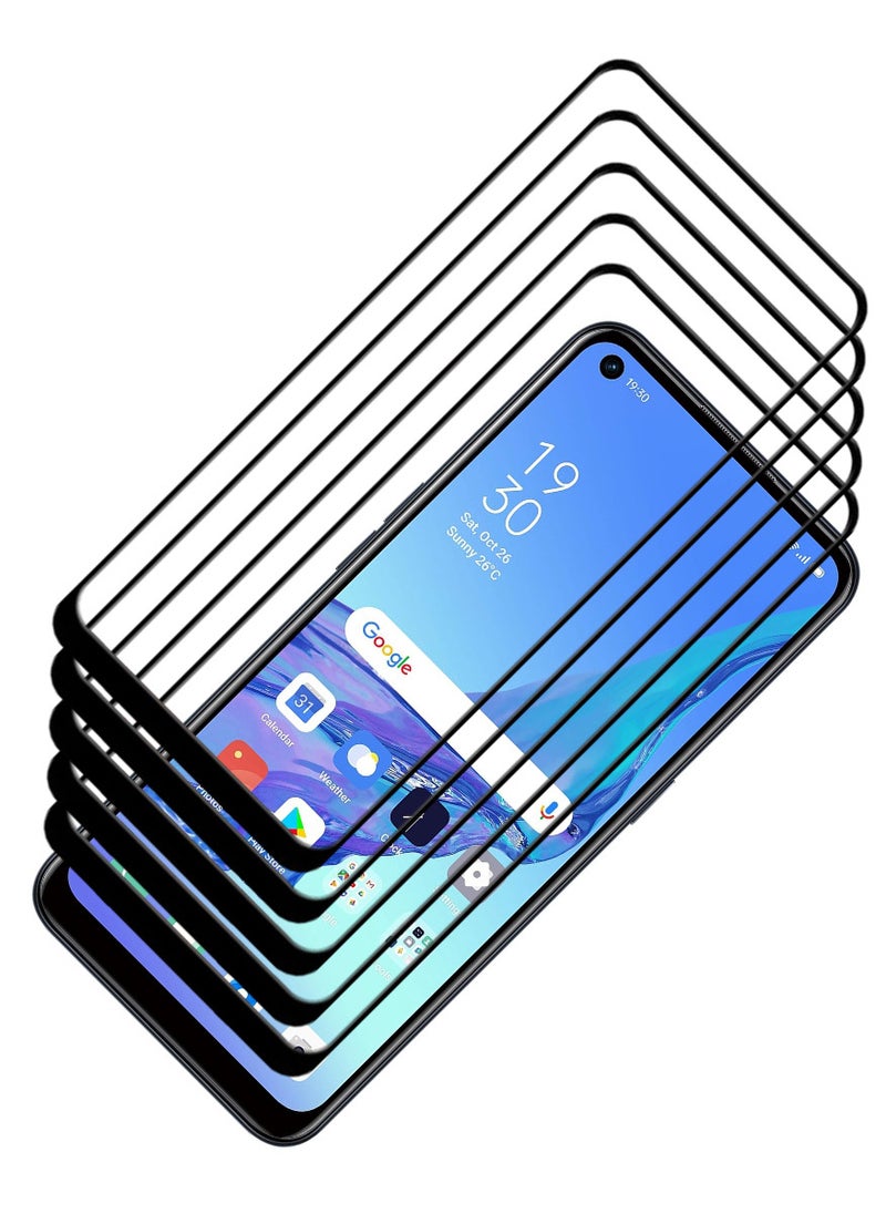 ACLIX 5 Pieces Antistatic ESD Dustproof Premium Quality High Definition Tempered Glass Screen Protector Designed For Oppo A53 - Image 1