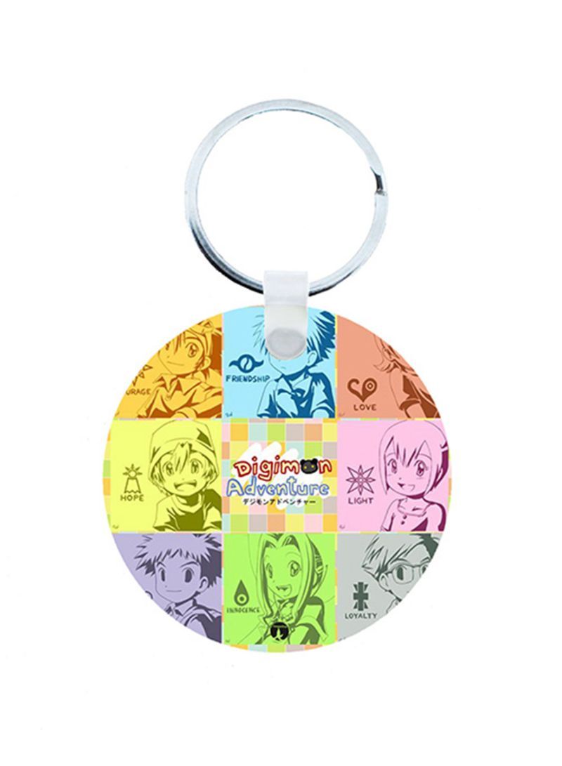 Digimon Anime Wooden Keychain