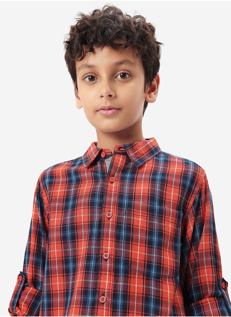 Bonkids Regular Long Sleeve Printed Multicolour Cotton Shirt For Boys 100 % Cotton  - Image 2