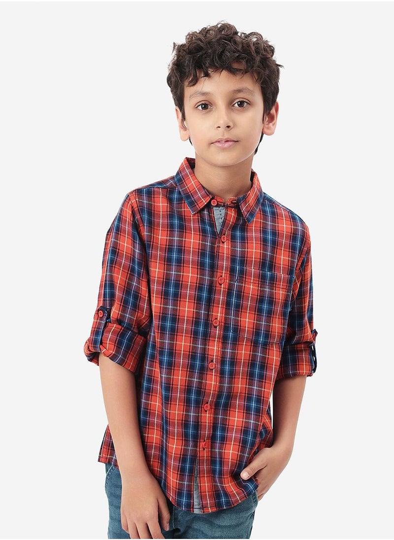 Bonkids Regular Long Sleeve Printed Multicolour Cotton Shirt For Boys 100 % Cotton  - Image 1