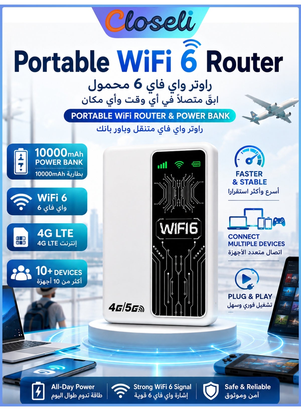 Closeli Closeli Portable usbc 10000mAh Z5FC27B1E14EC02F3F973Z