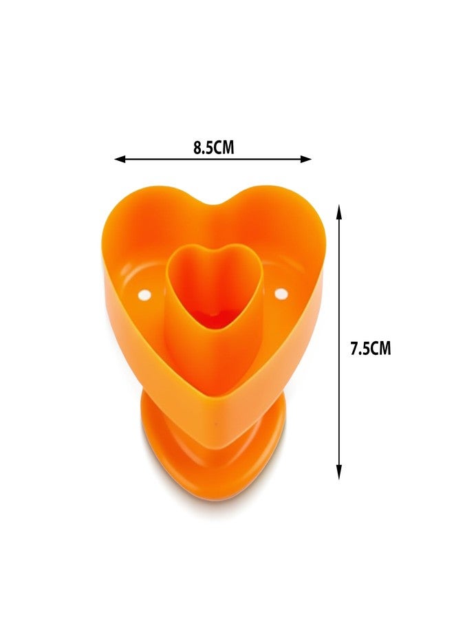 HS WORLD OF HORECA ESSENTIALS HS Donut Cutter Plastic Bakeware Mould, Cake Tools, Cake Decoration Muffin Cupcake Moulds(Heart) Shape - Image 2