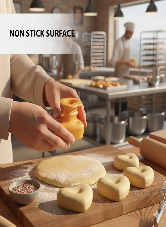 HS WORLD OF HORECA ESSENTIALS HS Donut Cutter Plastic Bakeware Mould, Cake Tools, Cake Decoration Muffin Cupcake Moulds(Heart) Shape - Image 5