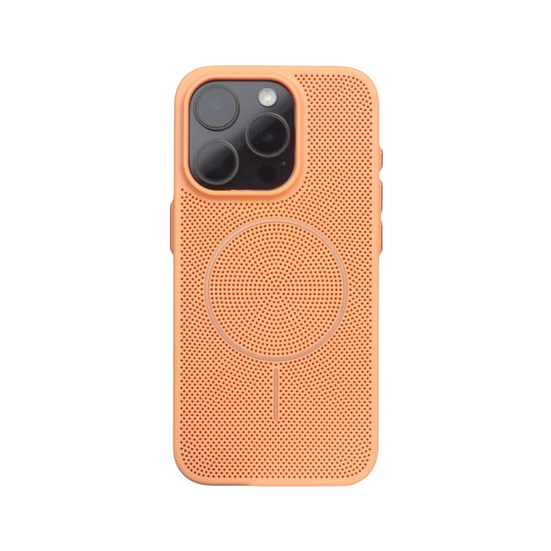 MagSafe iPhone 15 Pro Max Drop Protection PC Case for iPhone 15 15 Plus 15 Pro 15 Pro Max and Heat Dissipation and Scratch Resistant in Orange - Image 1