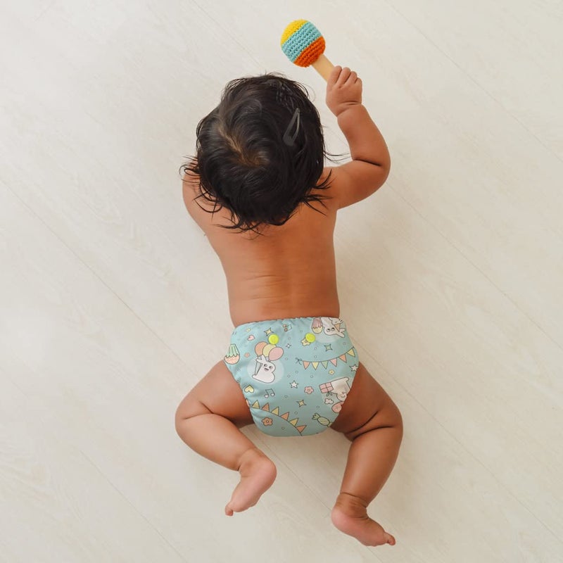 SuperBottoms Swimming Diapers for Babies & Toddlers - Reusable & Adjustable Swim Diapers - Washable Cloth Diapers - Skin Friendly Fabric - Easy to Clean - Fits 3M - 3Y - Image 2