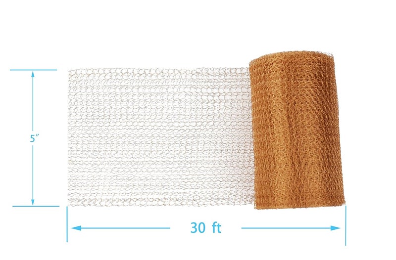 SOTEE Copper Mesh - 5 Inches x 30 ft, 100% Pure Copper, Durable Fill Fabric for Hole Blocking, Flexible and Strechy, Garderning and Sealing Water Opening - Image 3