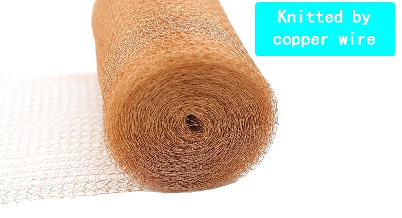 SOTEE Copper Mesh - 5 Inches x 30 ft, 100% Pure Copper, Durable Fill Fabric for Hole Blocking, Flexible and Strechy, Garderning and Sealing Water Opening - Image 2