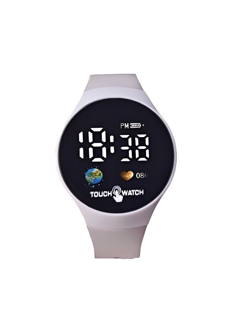 Touch 4pcs Fashion Round Touch Screen Electronic Watch Digital Student Watch - Image 3