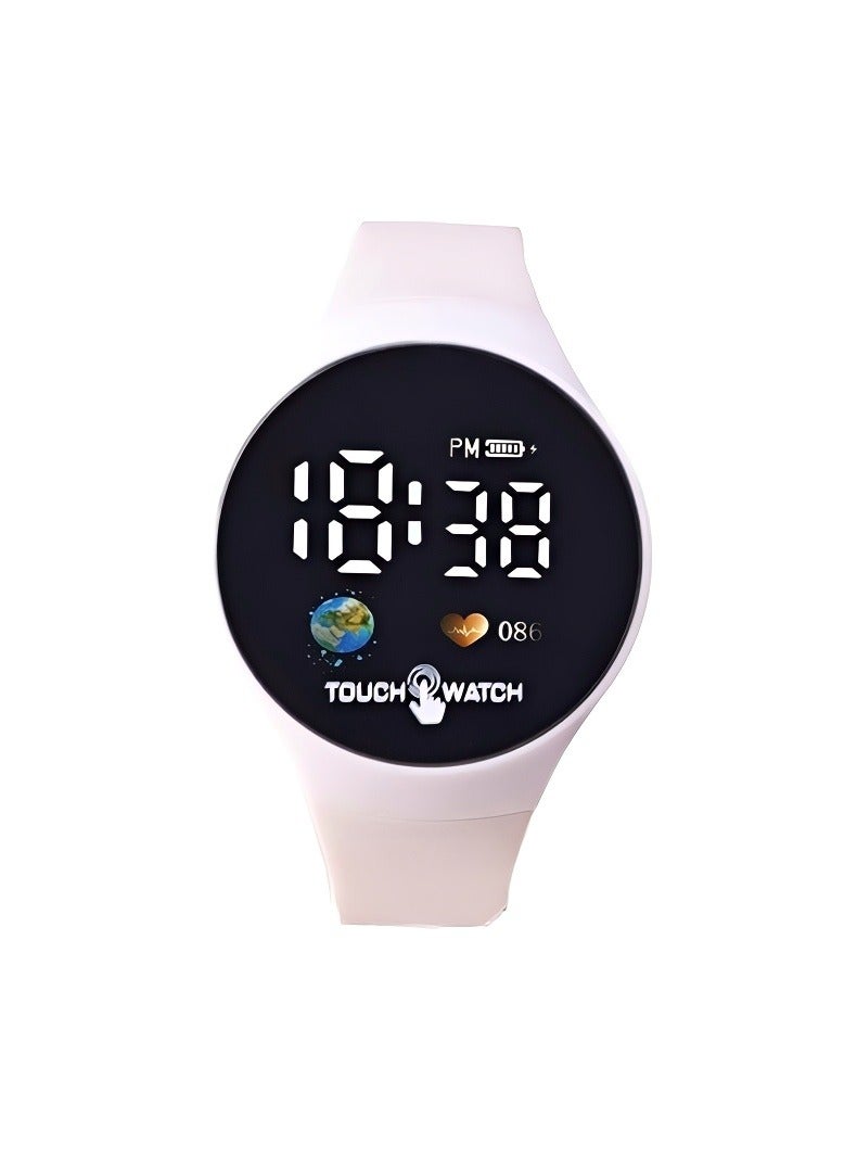 Touch 4pcs Fashion Round Touch Screen Electronic Watch Digital Student Watch - Image 4