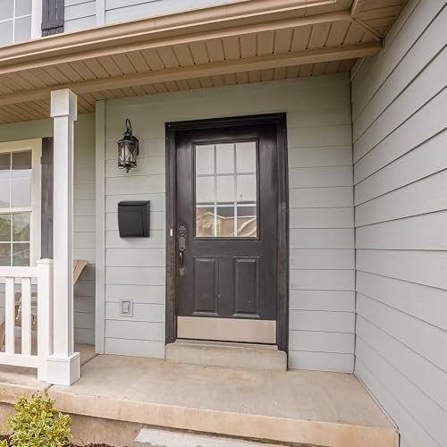 Architectural Mailboxes Aspen™ Locking, Vertical Wall-Mounted Mailbox for Outside, Modern Metal Galvanized Steel Small Mail Box with Lock and Key Drop Box, Black - Image 2