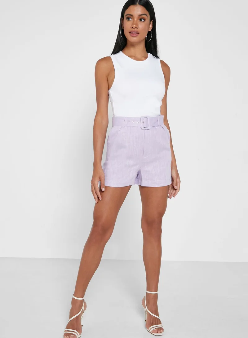 Bardot High Waist Mini Shorts