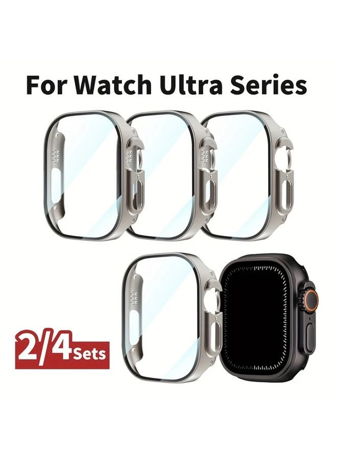 4 Sets Protective Case for Apple Watch Ultra 1 2 49mm with Screen Protector - Image 1