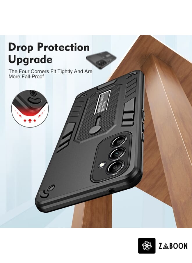 Zaboon Protective Case Cover For Samsung Galaxy M54 5G Variety Brave Armor Finger Loop Holder - Image 3