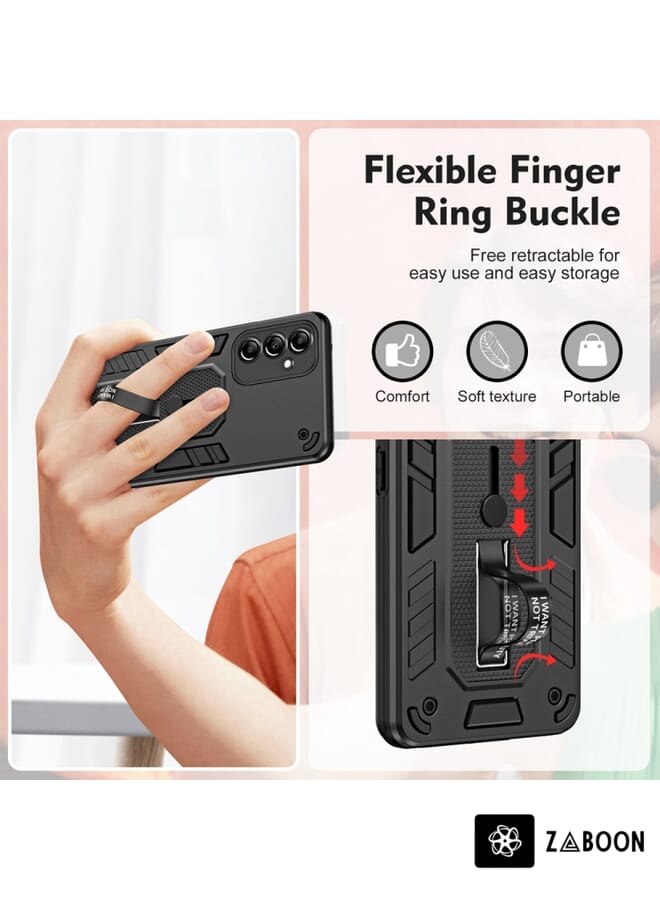 Zaboon Protective Case Cover For Samsung Galaxy M54 5G Variety Brave Armor Finger Loop Holder - Image 5