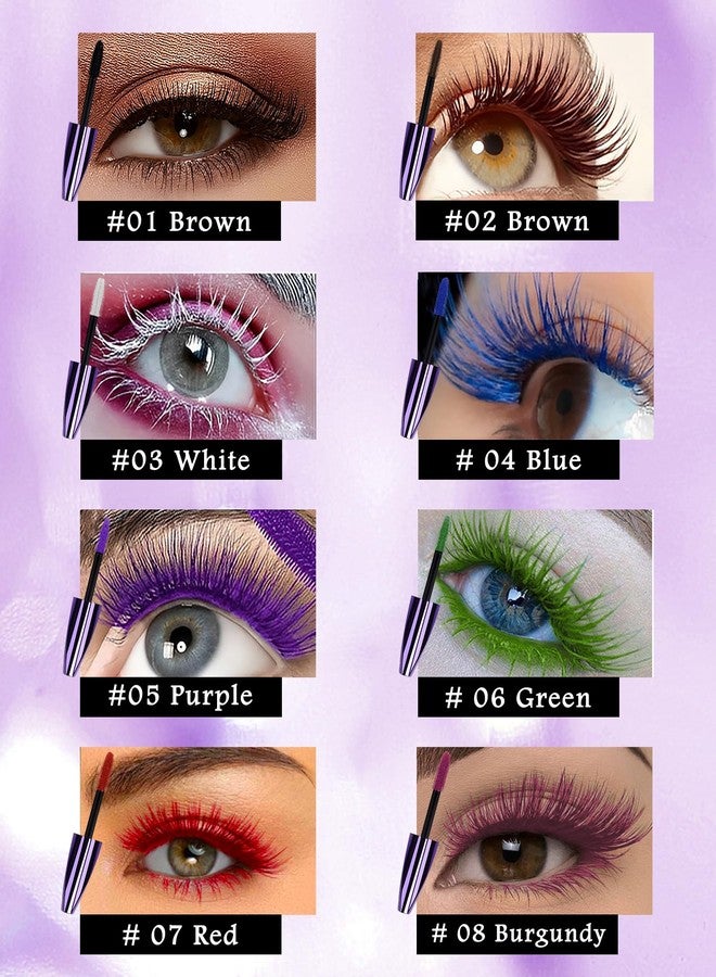 LYSdefeu 5D Burgundy Brown Mascara for Eyelashes-2Pcs Longlasting Waterproof Smudgeproof Colored rimel de pestañas,Curling Eye Lashes Fiber Mascara Volume and Length,Women’s Day Eye Makeup Gift for Women Gril - Image 5