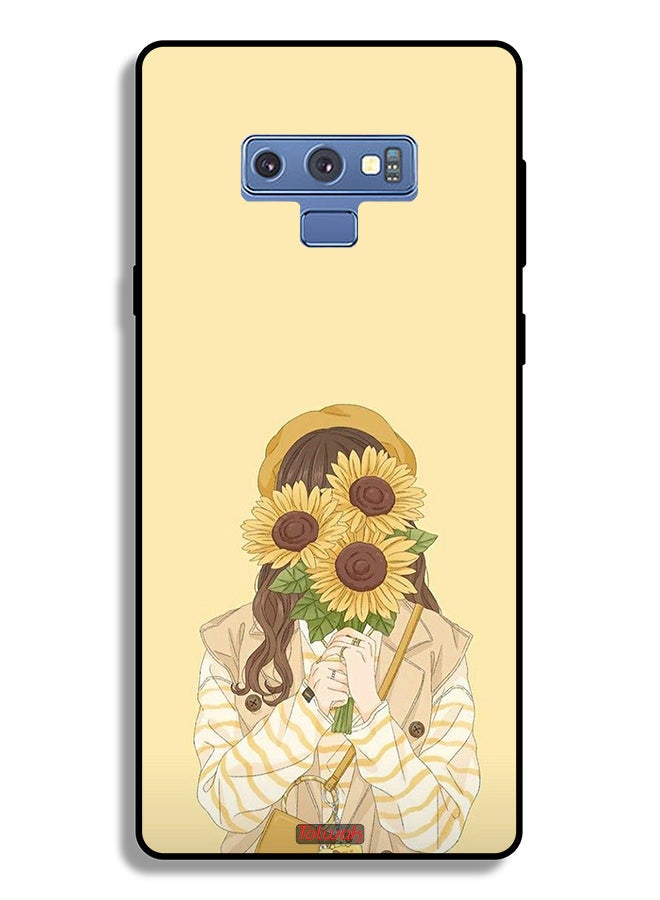 Tolwak Samsung Galaxy Note 9 Protective Case Cover Hide Face With Sunflowers - Image 2