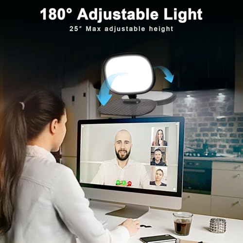 Adofys Slab Key Light for Video Shooting YouTube, Tripod Stand with Light Five Color Temperatures 3200K-5600K, Adjustable Brightness 1455 Lumens, CRI 95+ with Extendable Stand for Content Creation. - Image 4