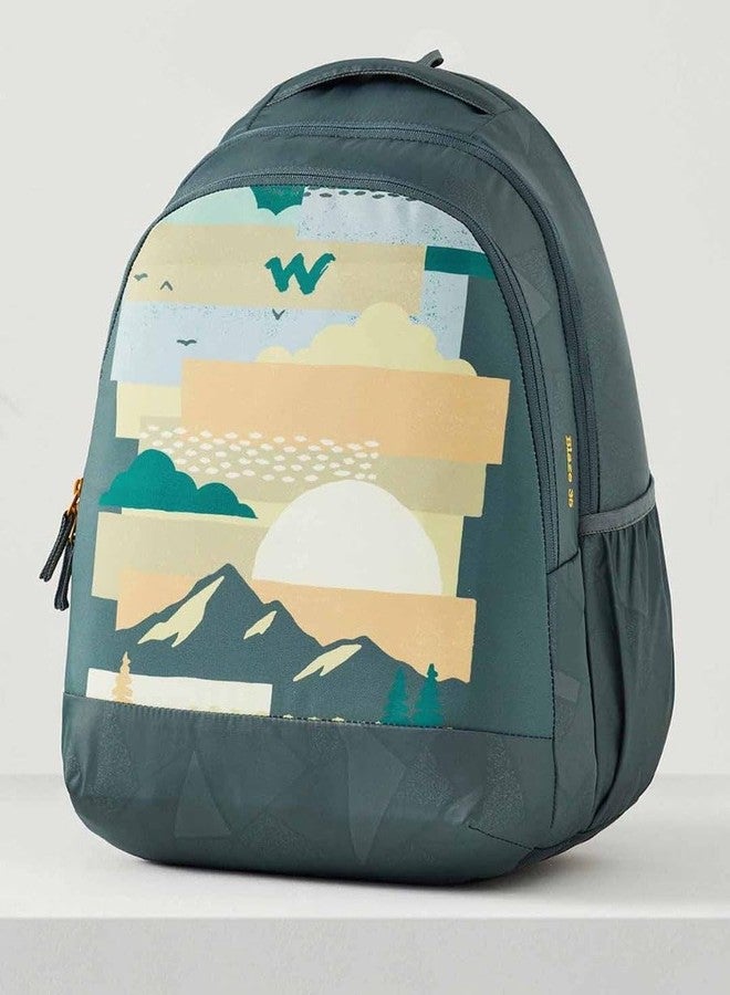 Wildcraft 35 Litres Blaze 3 Compartment Laptop Backpack (12951, Dk_Forest Nature, Green) - Image 4